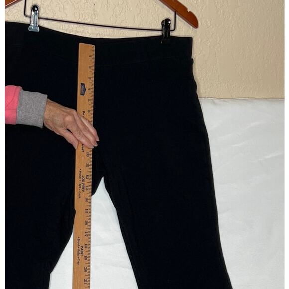 J.Jill size M pants black pull-on stretchy high-rise boot cut office walking - Picture 4 of 8